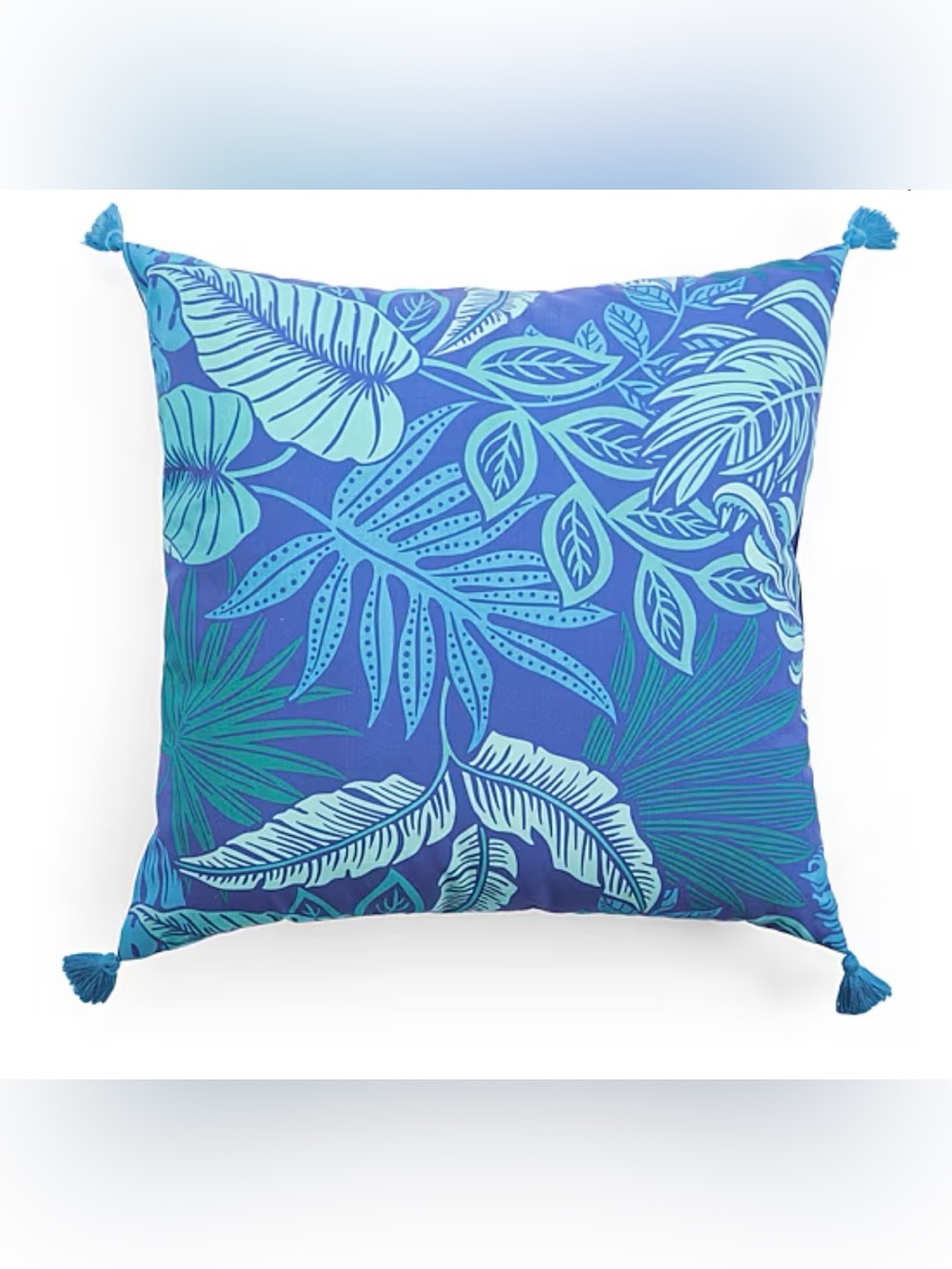 Tropical Print Square Throw Pillow